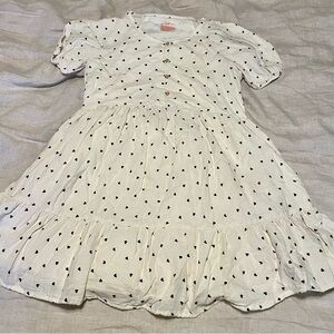 Cat & Jack White Ruffled Tiered Sundress with Hearts